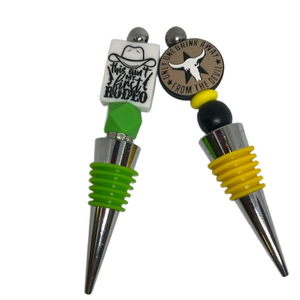 Handmade Beaded Western Theme Wine Stopper Set